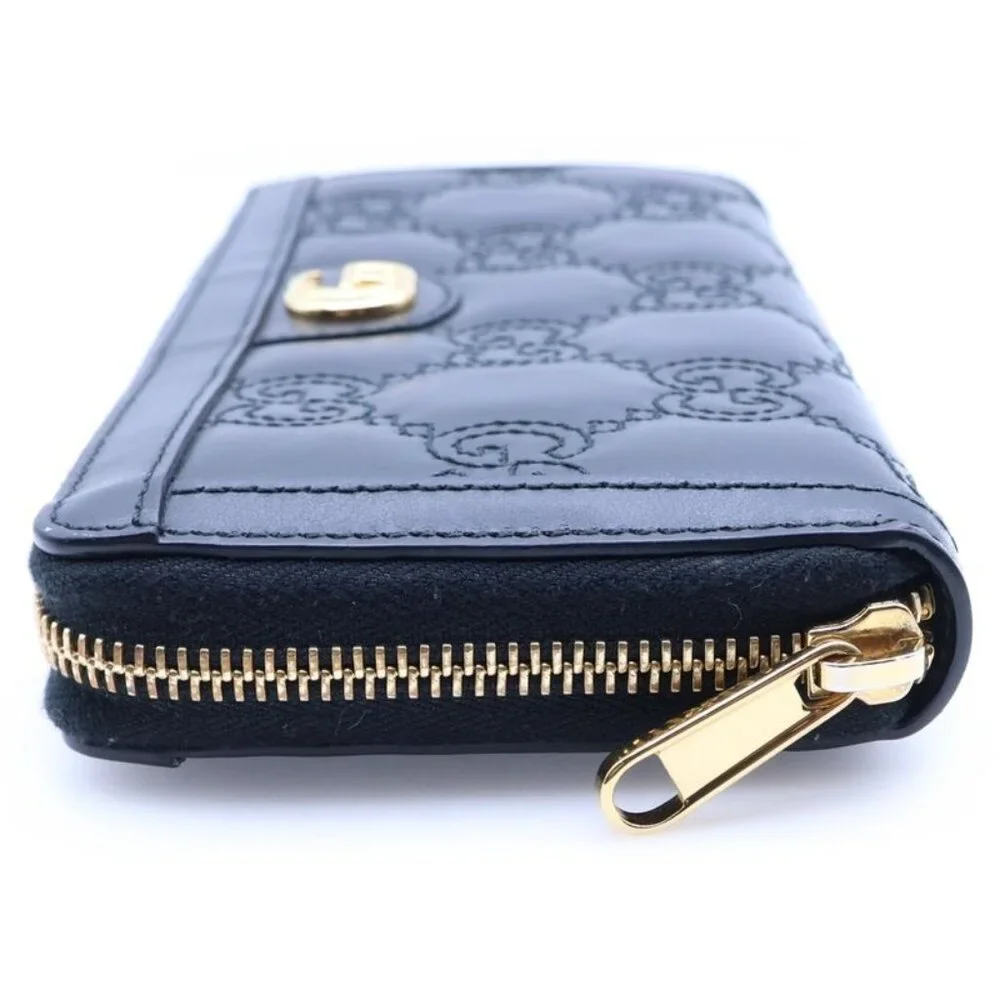 Gucci GG Matelasse Zip Around Wallet Black Leather - Picture 3 of 6